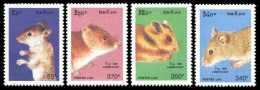 LAOS 1996 - YT 1244E-1244H ; Mi# 1512-15 ; Sc 1274-77 MNH Rat - Laos
