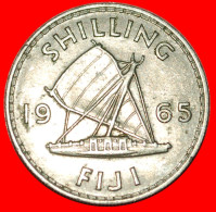 * GREAT BRITAIN (1957-1965): FIJI  1 SHILLING 1965 SHIP! ELIZABETH II (1953-2022) ·  LOW START · NO RESERVE! - Fidji