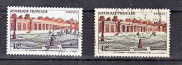 France 1059 Variété Pelouse Violette Et Normal   Oblitéré Used TB - Oblitérés