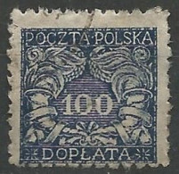 POLOGNE / TAXE N° 29 OBLITERE - Segnatasse