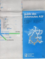 Cartes Routière Guide Des Autoroutes ASF 1986 - Cartes Routières