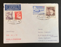 Österreich 1974 Erstflug KLM Wien - Singapore Mit DC 10 Sonderstempel Buntfrankatur Ankunftsstempel - Primi Voli