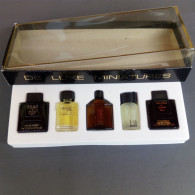 COFFRET COMPLET DE 5 MINIATURES DE PARFUM, DE LUXE, COLLECTION - Miniatures Hommes (avec Boite)