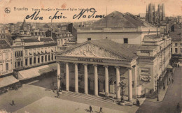 BELGIQUE - Bruxelles - Théâtre Royal De La Monnaie Et Eglise Sainte Gudule - Carte Postale Ancienne - Monumenten, Gebouwen