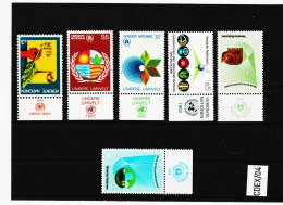 CDEX/04 UNO GENF 1982 MICHL 23/28 ** Postfrischer JAHRGANG Mit TABS  ZÄHNUNG SIEHE ABBILDUNG - Unused Stamps