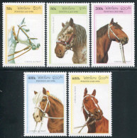 LAOS 1996 - YT 1237-41 ; Mi# 1538-42 ; Sc 1296-1300 MNH Horses - Laos