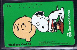 Télécartes Carte Telephonique Phonecard Japon Japan  Telecarte Theme Snoopy - Comics