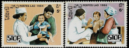 LAOS 1984 Mi 788-789 STOP POLIO MINT STAMPS ** - Laos