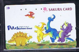 Télécartes Carte Telephonique Phonecard Japon Japan  Telecarte Theme Parasa & Dinky Dinos - BD