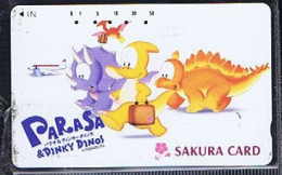 Télécartes Carte Telephonique Phonecard Japon Japan  Telecarte Theme Parasa & Dinky Dinos - BD