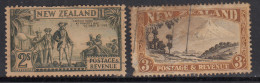 2s & 3s Used Captain Cook & Mt Egmount, New Zealand 1936 (with Faults)  - Used Stamps