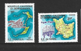 New Caledonia 1979 Islands Of Mare & Ouvea Set Of 2 MNH , Gum Blemish - Ongebruikt