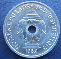 Coin 20 Cents Laos 1952 Elephant Fauna - Laos
