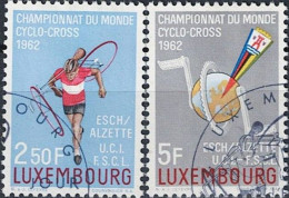 Luxemburg - Weltmeisterschaft Im Querfeldein-Radrennen (MiNr: 655/6) 1962 - Gest Used Obl - Usati