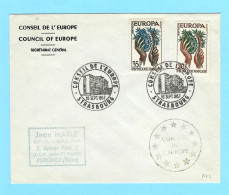 Europa 1122 + 1123 Sur Enveloppe Conseil Europe - 1957