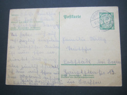 DANZIG , Kriefkohl, Seltener Stempel Recht Klar Auf Ganzsache 1937 - Postwaardestukken