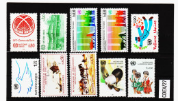 CDEX/27 UNO GENF 1985  MICHL  127/36 ** Postfrischer JAHRGANG ZÄHNUNG SIEHE ABBILDUNG - Unused Stamps