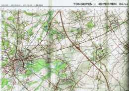 Institut Géographique Militaire Be - "TONGEREN-HERDEREN" - N° 34/5-6 - Edition: 1976 - Echelle 1/25.000 - Cartes Topographiques