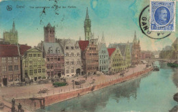 BELGIQUE - Gand - Vue Panoramique Du Oual Aux Herbes - Colorisé - Carte Postale Ancienne - Gent