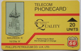 UK 20 Units  Phillips Petroleum - Maureen ( Blue IPL Logo ) - Plateformes Pétrolières