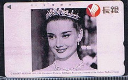 Télécartes Carte Telephonique Phonecard Japon Japan  Telecarte Theme Vedette  Audrey Hepburn - Personnages