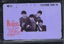 Télécartes Carte Telephonique Phonecard Japon Japan  Telecarte Theme Vedette  The Beatles - Personnages