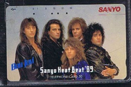 Télécartes Carte Telephonique Phonecard Japon Japan  Telecarte Theme Vedette Bon Jovi - Personnages