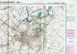 Institut Géographique Militaire Be - "DE SEULE-PLOEGSTEERT" - N° 36/1-2 - Edition: 1977 - Echelle 1/25.000 - Cartes Topographiques
