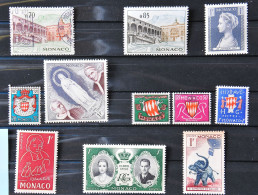 MONACO 1950/1959 - Petit Lot De 11 Timbres Oblitérés - Oblitérés