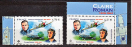 France PA 85 Closterman Et Claire Roman 2021 Variété Double Lanière Et Normal Neuf ** TB MNH Sin Charnela Faciale 9.42 - Neufs