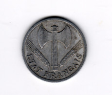 Rare 1 Franc 1944 Petit C Pétain TB à TTB - 1 Franc
