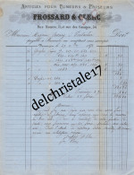 25 0070 BESANÇON DOUBS 1873 Articles Pour Fumeurs & Priseurs FROISSARD & CLERG Rue Montcey à MAGNIN SAVARY - Dokumente