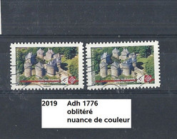 Variété Adhésif De 2019 Oblitéré Y&T N° Adh 1776 Nuance De Couleur - Gebraucht