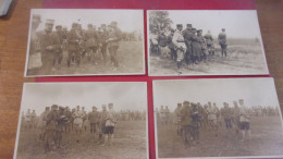 WWI LOT DE 4  CARTE PHOTO JUIN 1919 MANOEUVRES EN RHENANIE COMMANDANT - Guerre 1914-18