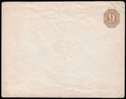 1861 SELTEN - THURN U. TAXIS 9 Kr GANZSACHENUMSCHLAG Mi. U 8 B SIGNIERT EBEL - Covers & Documents