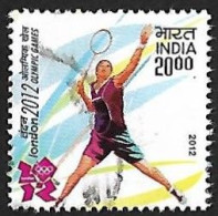 India 2012 LONDON OLYMPICS, Olympic, Badminton, Racket, Sports, Sport, Used (**) Inde Indien - Gebraucht