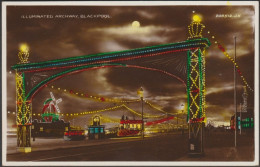 Illuminated Archway, Blackpool, Lancashire, 1932 - Valentine's RP Postcard - Blackpool