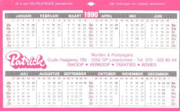 Pocket Calendar, Patrick Advertising, 1990 - Small : 1981-90