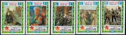 LAOS 1987 Mi 1050-1054 70th ANNIVERSARY OF RUSSIAN OCTOBER REVOLUTION MINT STAMPS ** - Laos