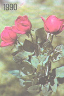 Pocket Calendar, Flowers, Roses, 1990 - Small : 1981-90