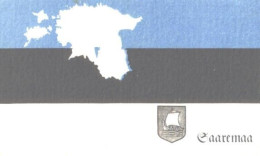 Pocket Calendar, Estonian Flag, Land Map And Saaremaa Coat Of Arm, 1990 - Small : 1981-90