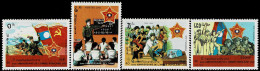 LAOS 1989 Mi 1131-1134 40th ANNIVERSARY OF THE PEOPLE'S ARMY MINT STAMPS ** - Laos