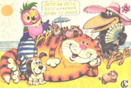 Pocket Calendar, Cartoon Characters, Cat, Parrot, 1990 - Small : 1981-90