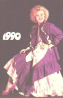 Pocket Calendar, Ukraine, Fashion Lady, 1990 - Small : 1981-90