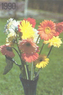 Pocket Calendar, Flowers In Vase, 1990 - Small : 1981-90