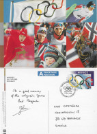1998 Entier Postal (Norvège) émis Pour Les J.O. De Nagano: Hommage Aux Médaillés  Des Jeux Olympiques De Lillehammer. - Winter 1994: Lillehammer