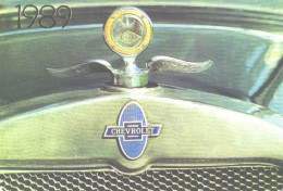 Pocket Calendar, Antitique Automobile Club Of Latvia, Old Car Chevrolet, 1989 - Small : 1981-90