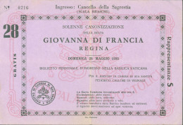 Vatican Document Canonisation 1950 De Jeanne De France Fille De Louis XI épouse De Louis XII Par Le Pape Pie XII - Cartas & Documentos