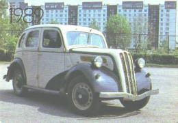 Pocket Calendar, Antitique Automobile Club Of Latvia, Old Car, 1989 - Small : 1981-90