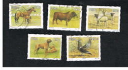 SUD AFRICA (SOUTH AFRICA) - SG 724.728     - 1991   ANIMALS BREEDING (COMPLET SET OF 5)  - USED ° - Gebraucht